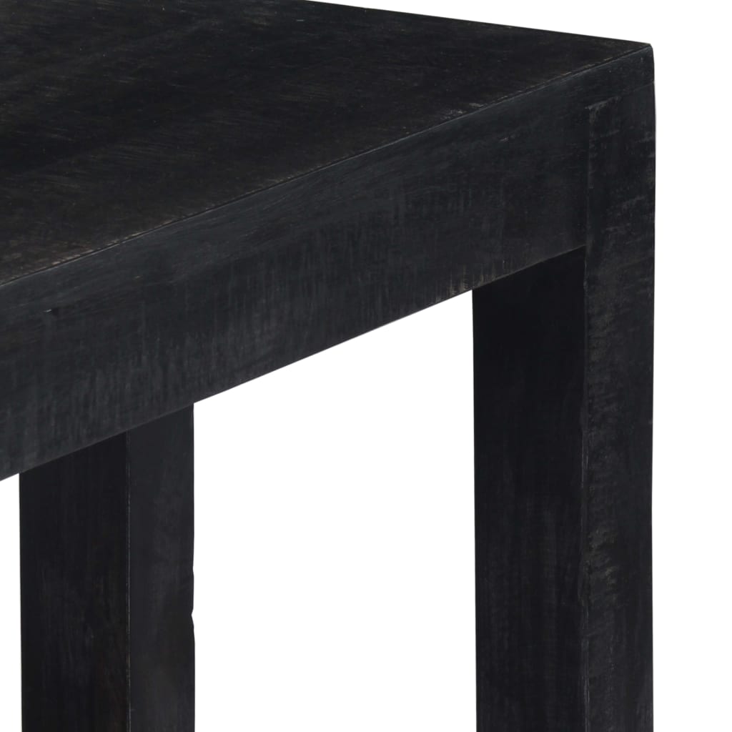 vidaXL Console Table Black 118x30x76 cm Solid Mango Wood