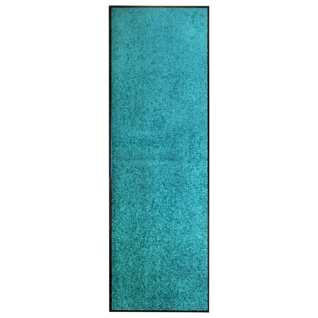 vidaXL Doormat Washable Cyan 60x180 cm