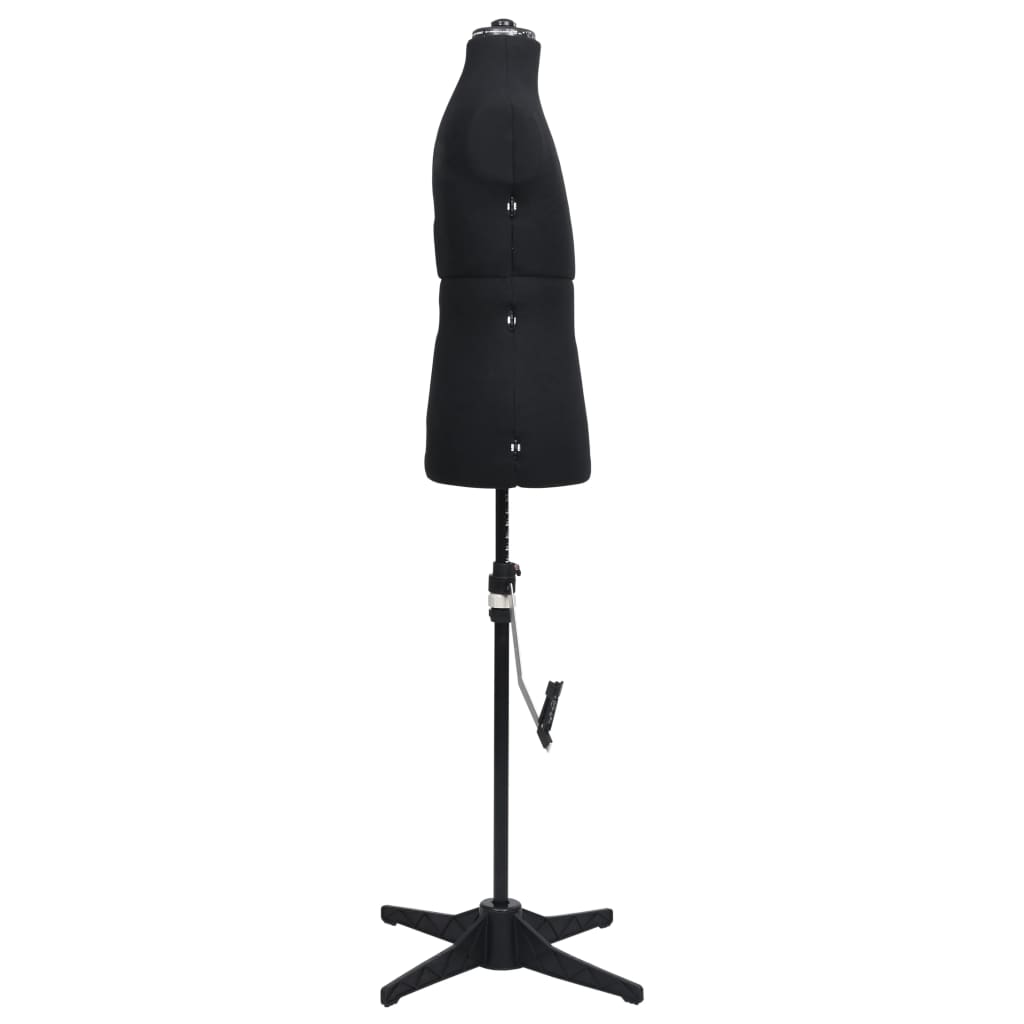vidaXL Adjustable Dress Form Male Black Size 37-45