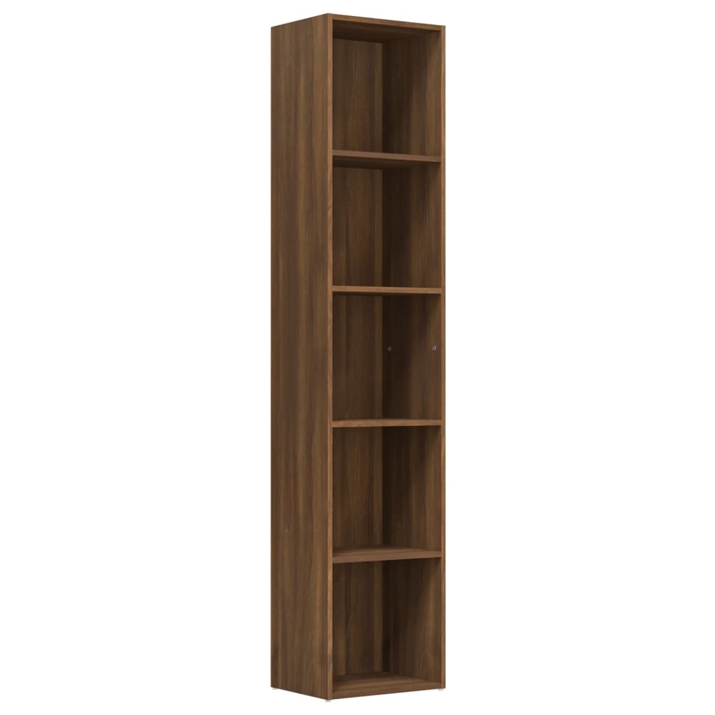 vidaXL Book Cabinet Brown Oak 40x30x189 cm Engineered Wood