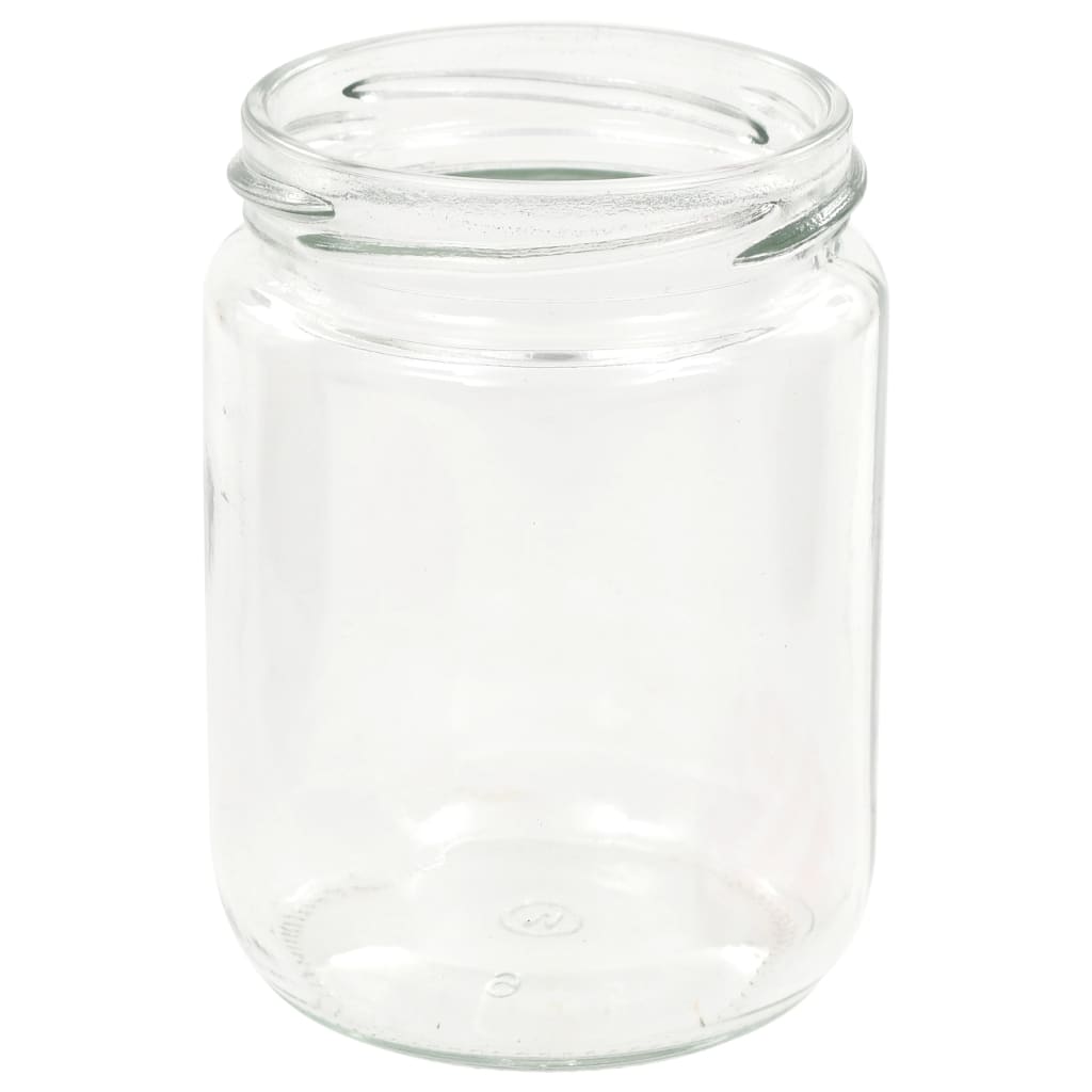 vidaXL Glass Jam Jars with White and Red Lid 48 pcs 230 ml vidaXL.ie
