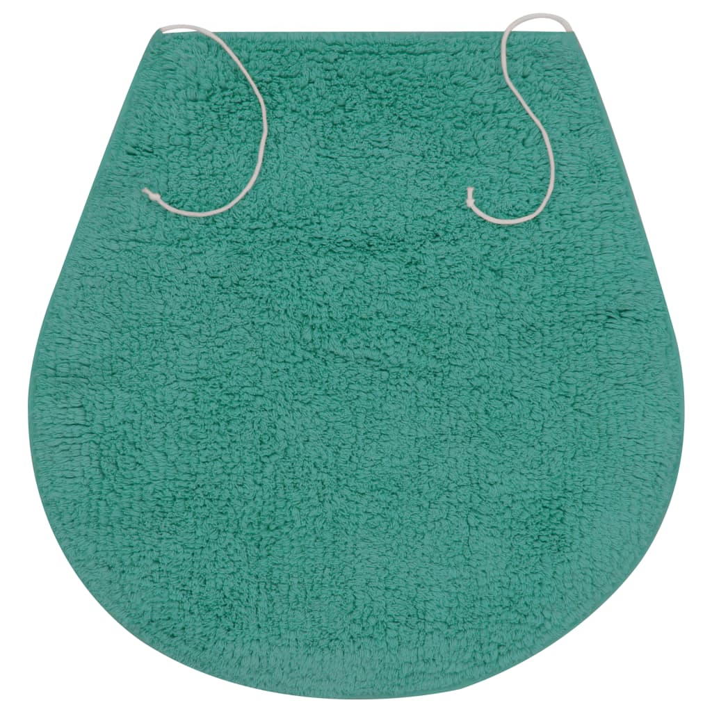 vidaXL Bathroom Mat Set 3 Pieces Fabric Turquoise