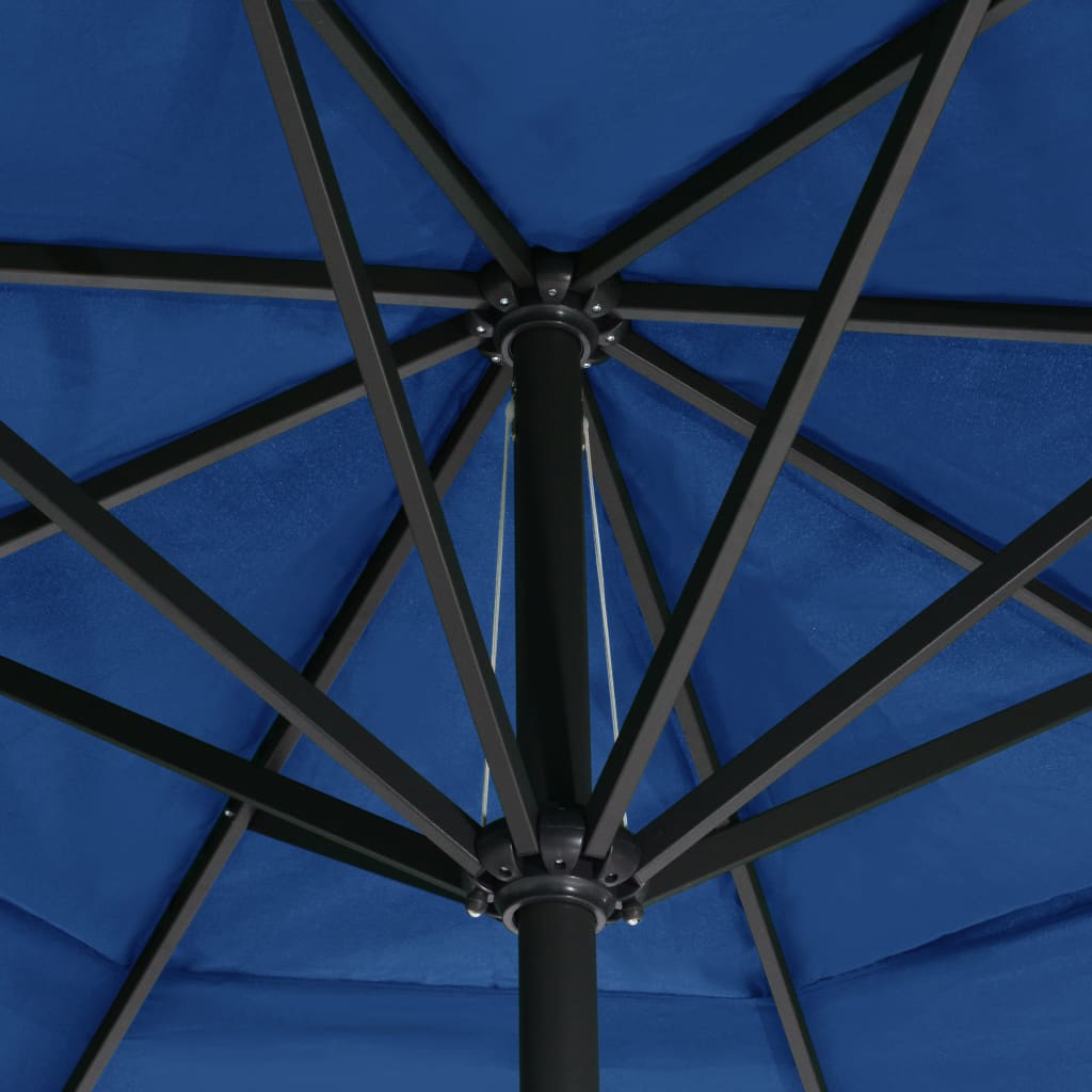 vidaXL Outdoor Parasol with Aluminium Pole 500 cm Azure Blue