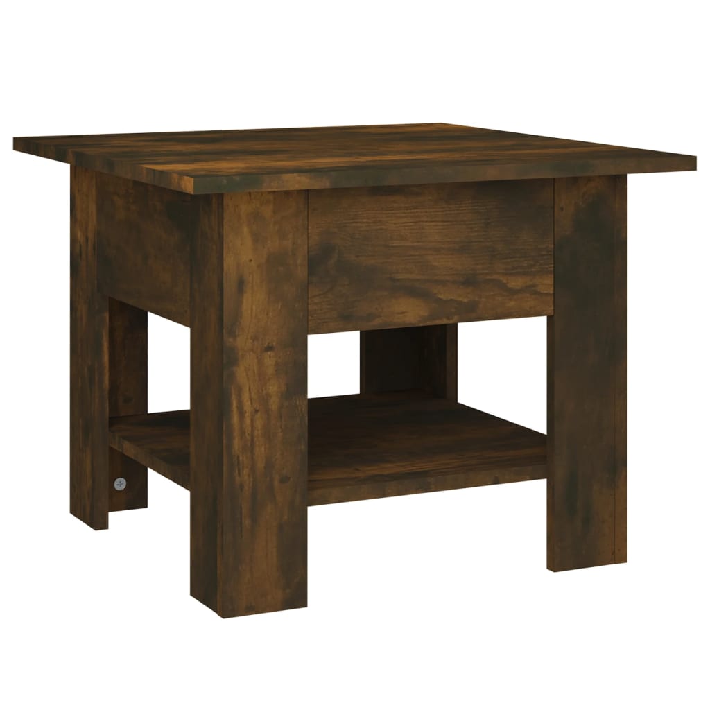 vidaXL Coffee Table Smoked Oak 55x55x42 cm Engineered Wood
