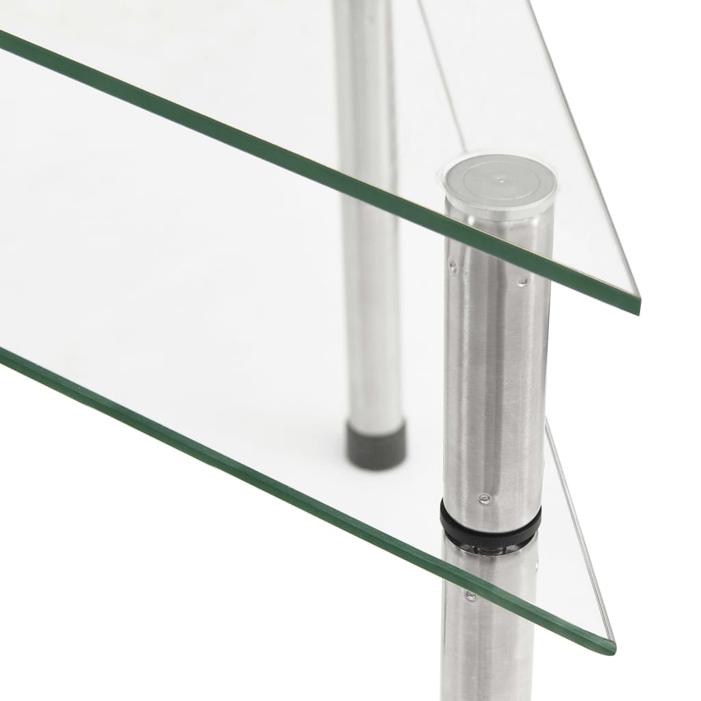 vidaXL Kitchen Shelf Transparent 49.5x35x19 cm Tempered Glass