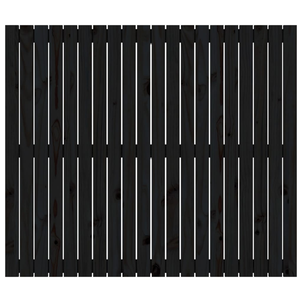 vidaXL Wall Headboard Black 127.5x3x110 cm Solid Wood Pine