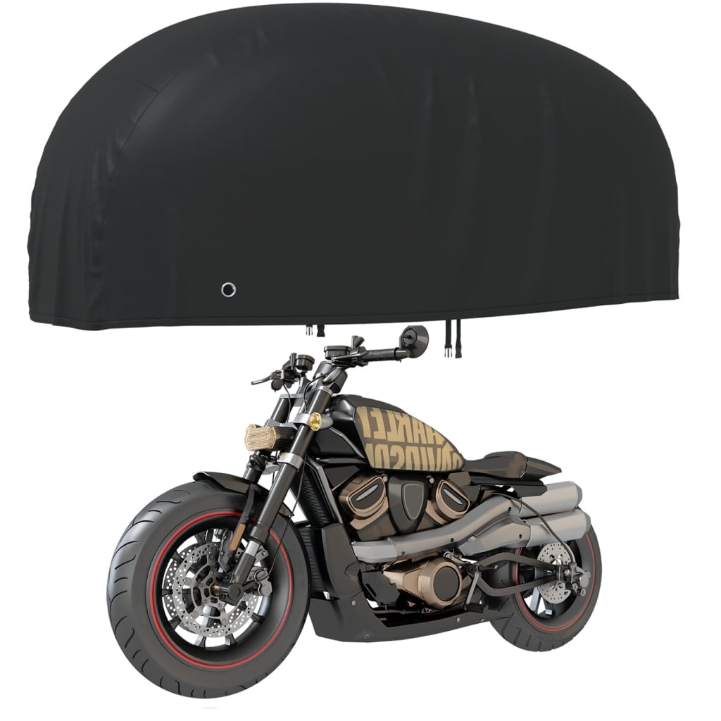 vidaXL Motorcycle Cover Black 230x95x125 cm 210D Oxford