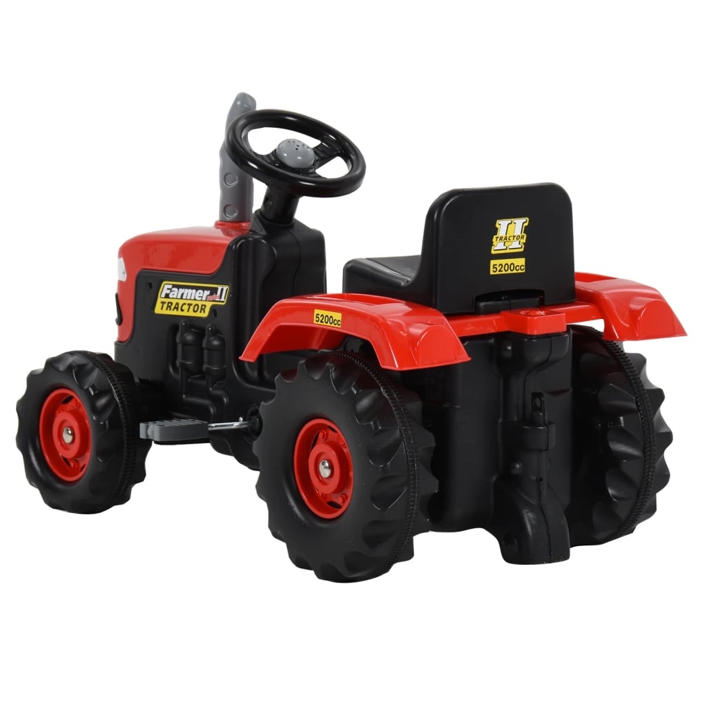 vidaXL Pedal Tractor for Kids Red and Black