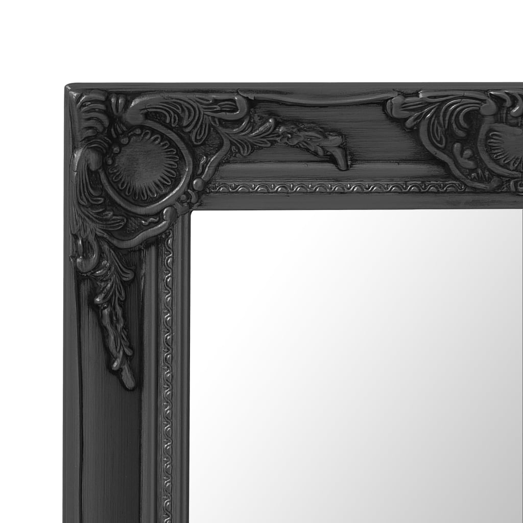 vidaXL Wall Mirror Baroque Style 60x100 cm Black