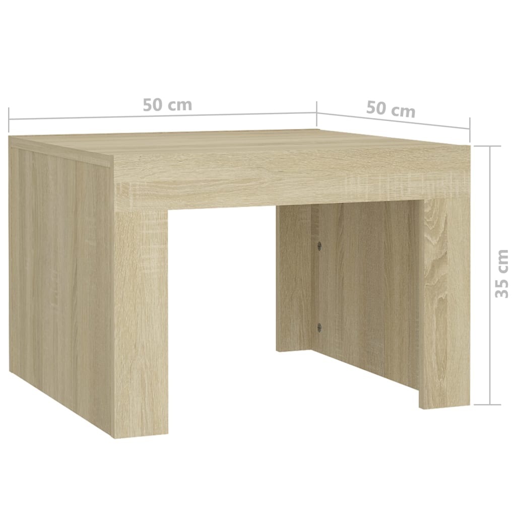 vidaXL Coffee Table Sonoma Oak 50x50x35 cm Engineered Wood