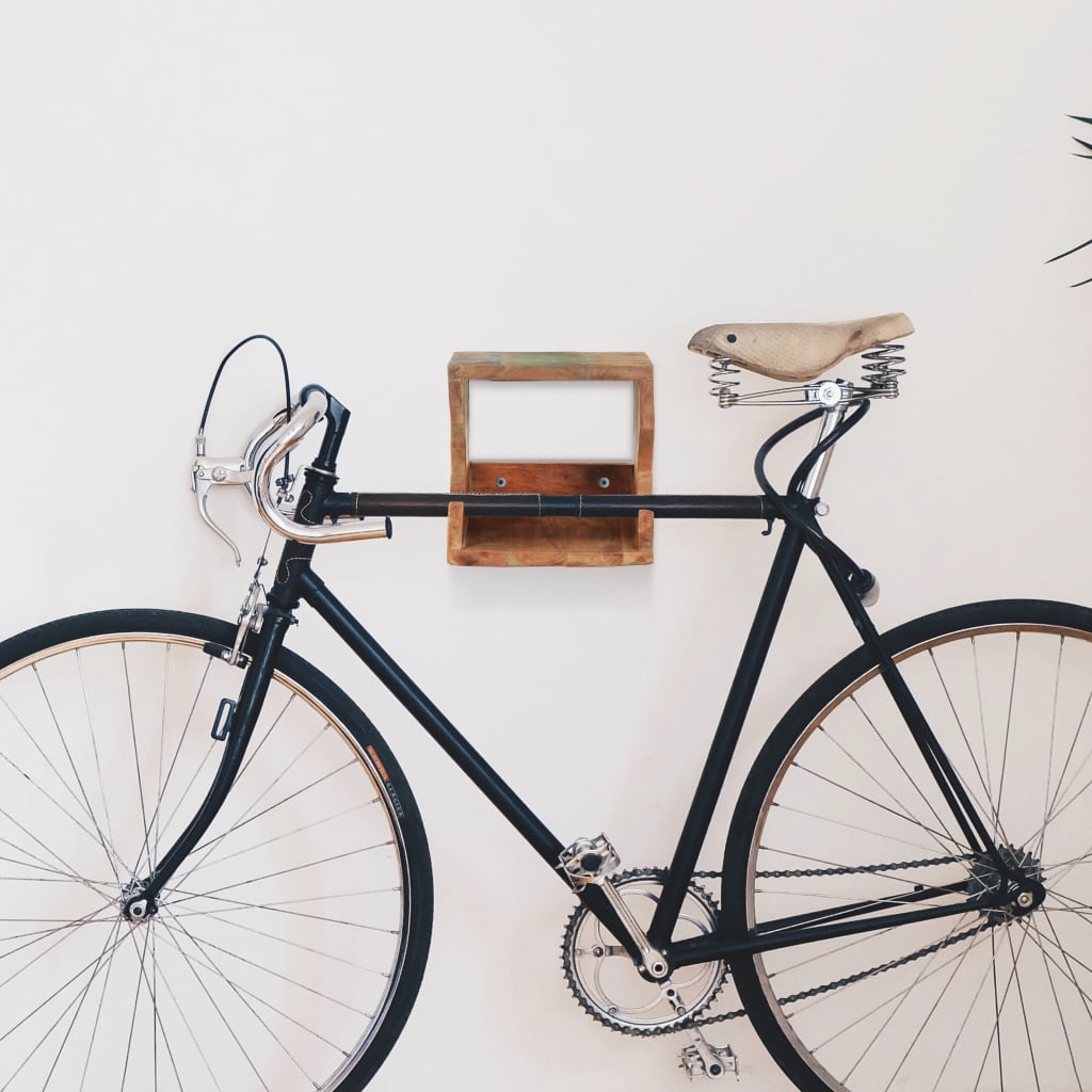 vidaXL Wall Mounted Bicycle Rack 35x25x25 cm Solid Reclaimed Wood