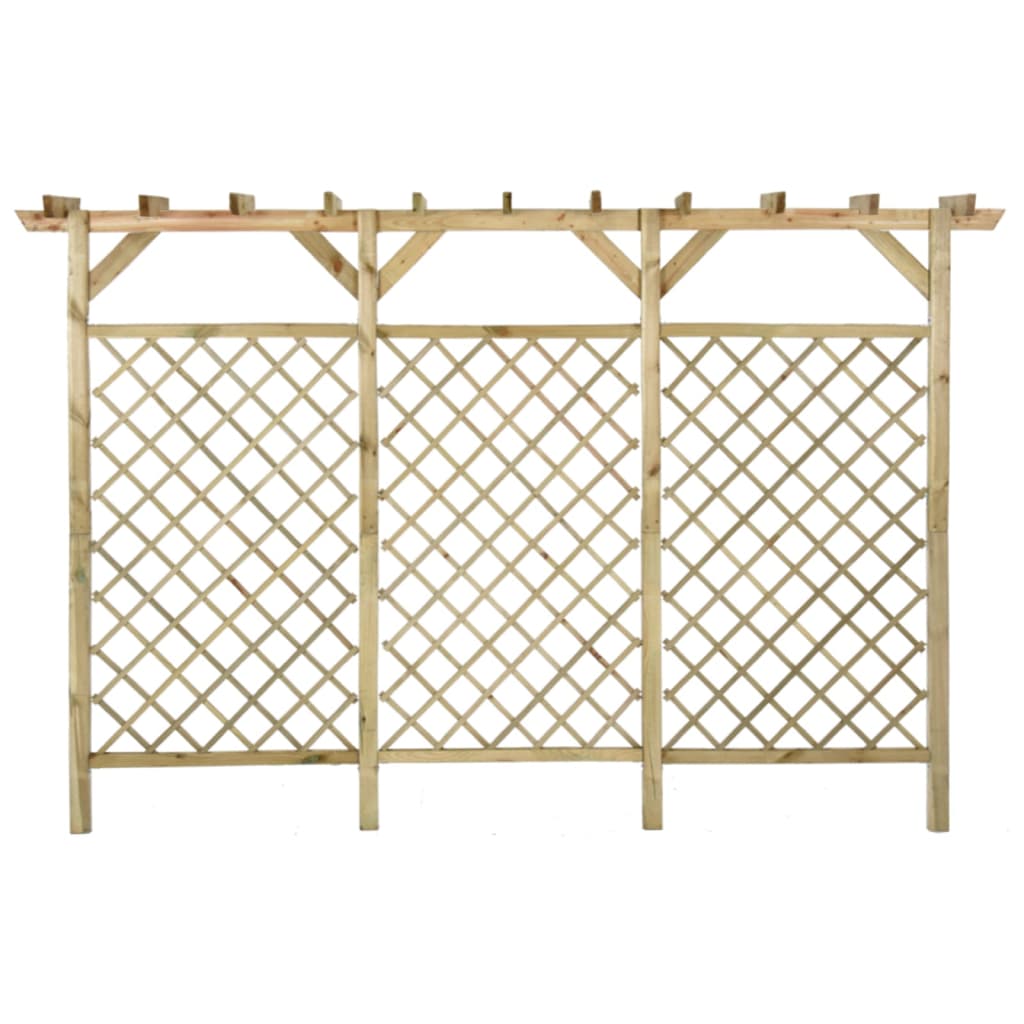 vidaXL Garden Lattice Fence with Pergola Top 300x50x200 cm Impregnated