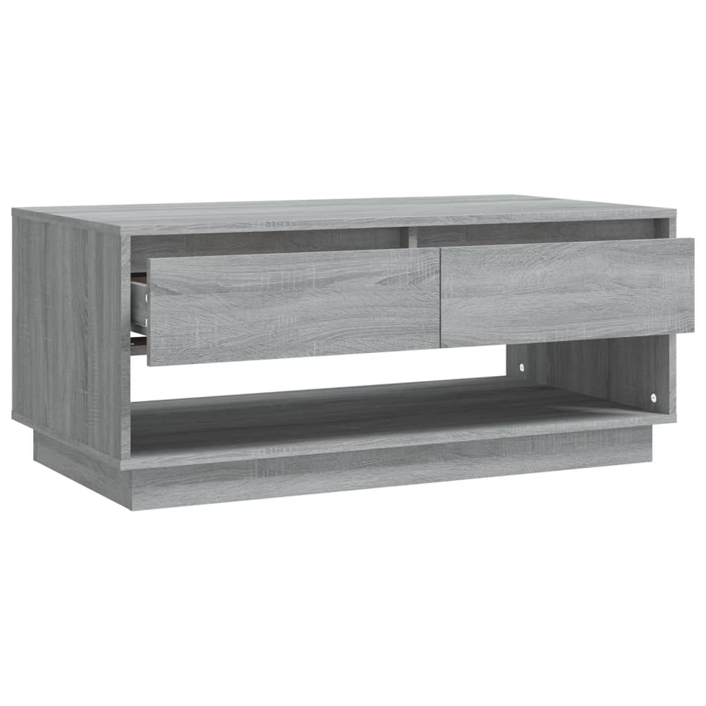 vidaXL Coffee Table Grey Sonoma 102.5x55x44 cm Engineered Wood