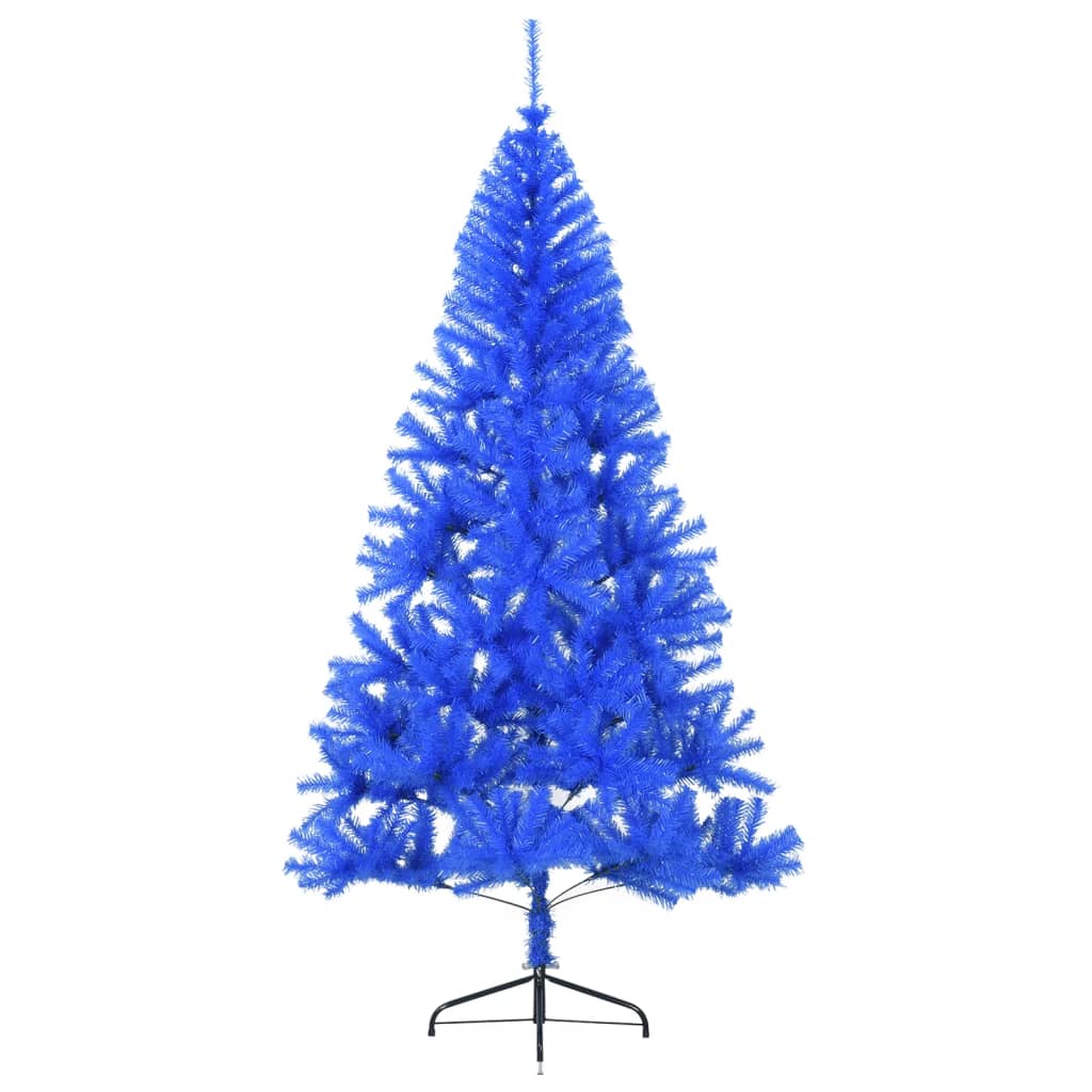 vidaXL Artificial Half Christmas Tree with Stand Blue 180 cm PVC