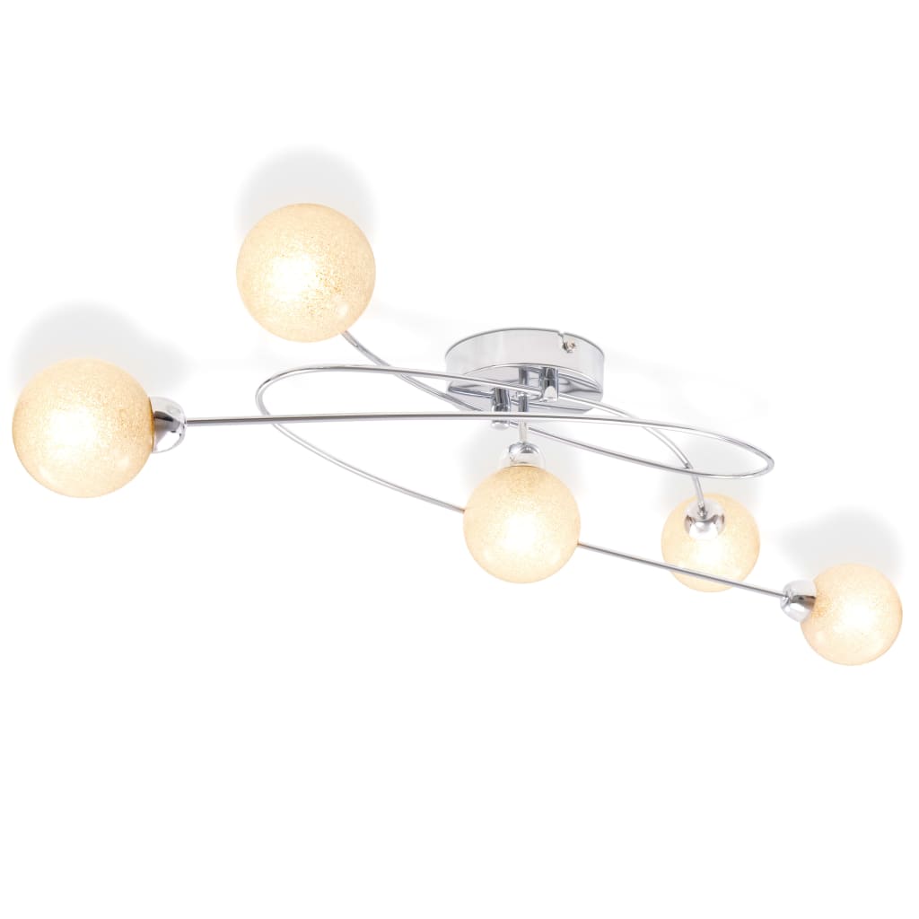 vidaXL Ceiling Lamp with 5 Shades G9 Chrome