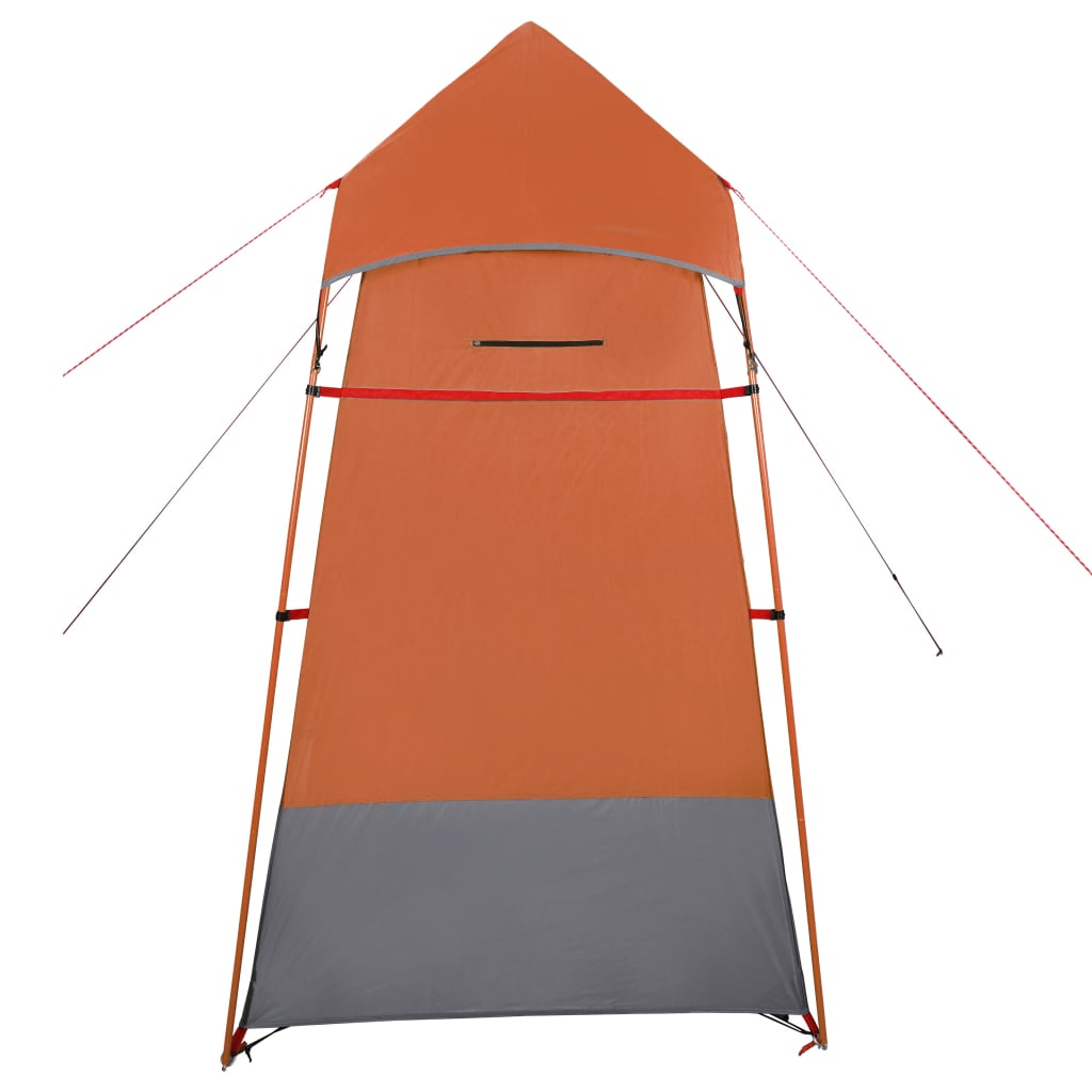 vidaXL Privacy Tent Grey and Orange 121x121x225 cm 190T Taffeta