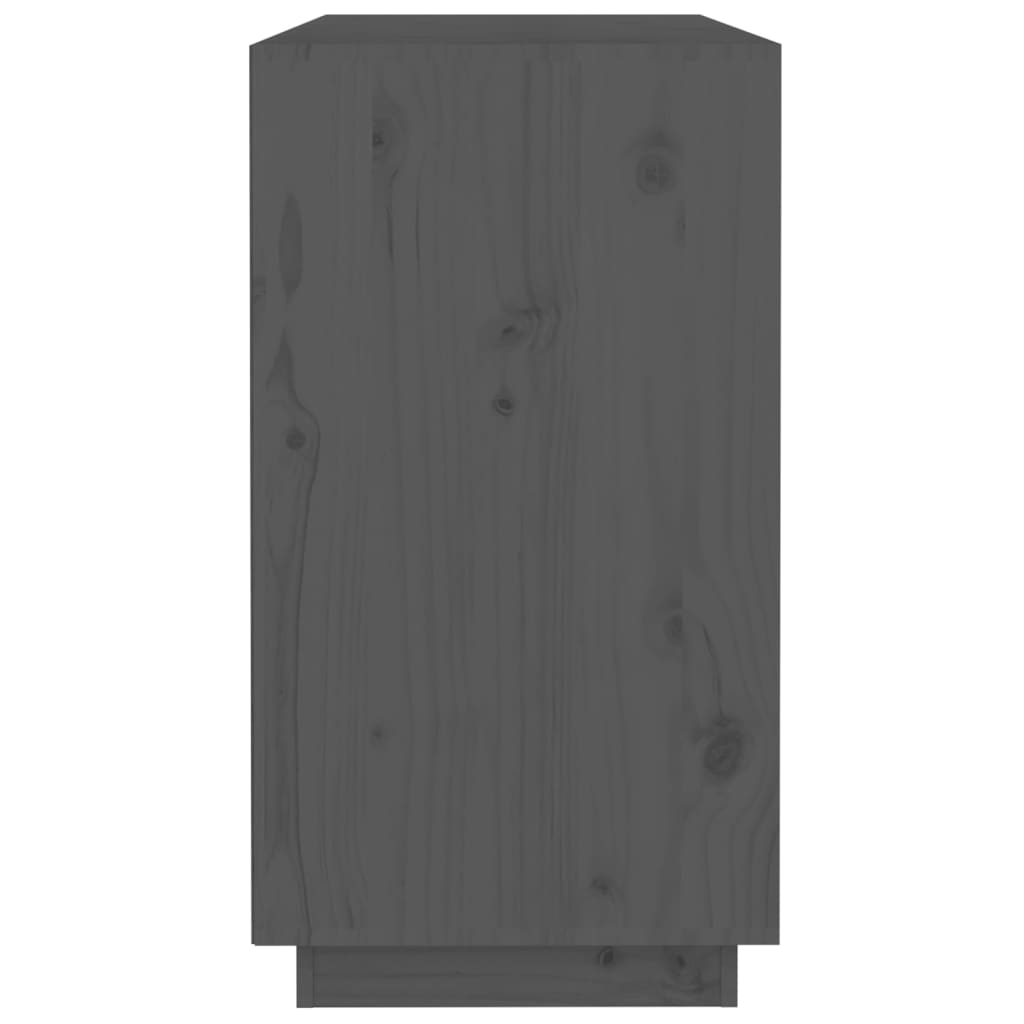 vidaXL Sideboard Grey 100x40x75 cm Solid Wood Pine