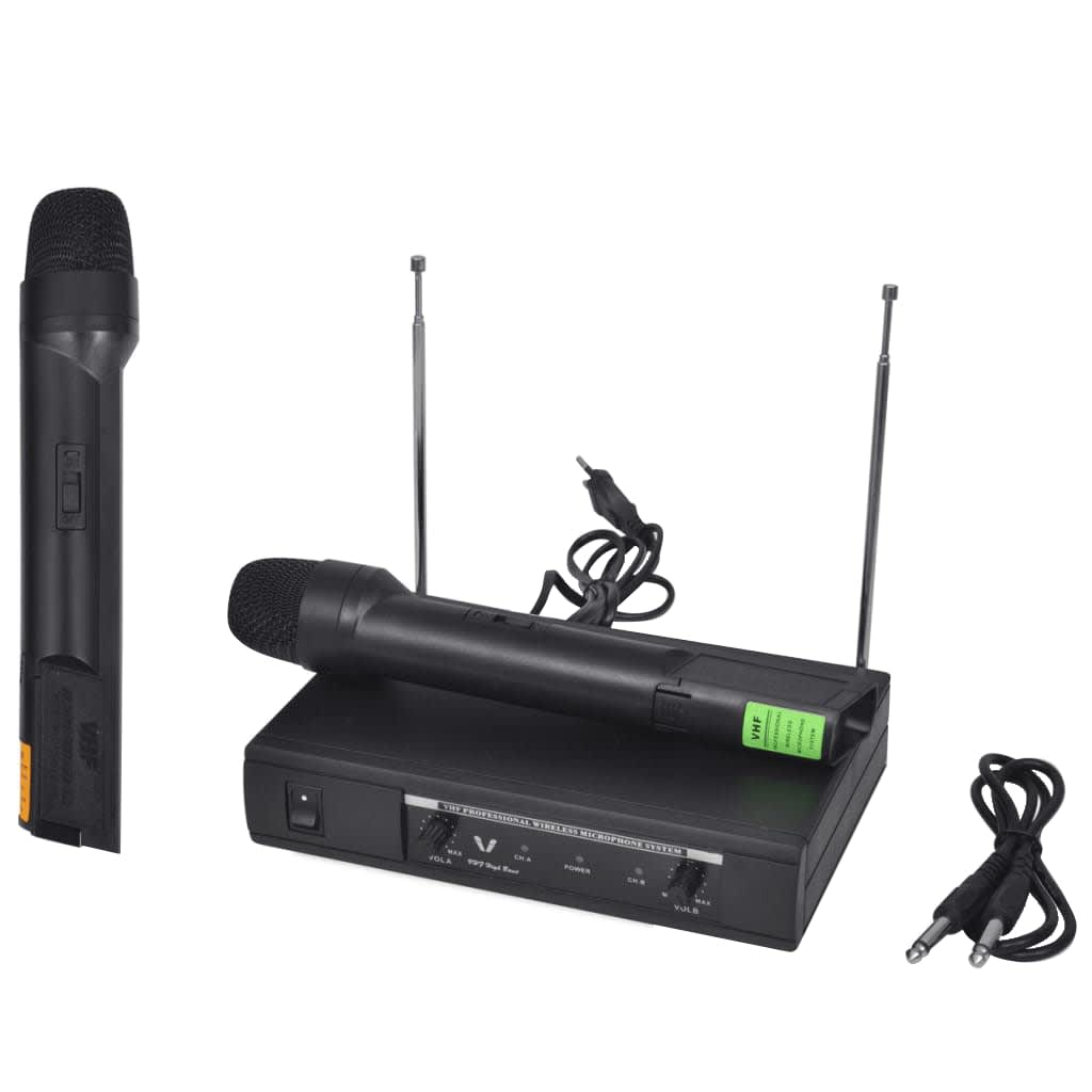 Receiver with 2 Wireless Microphones VHF