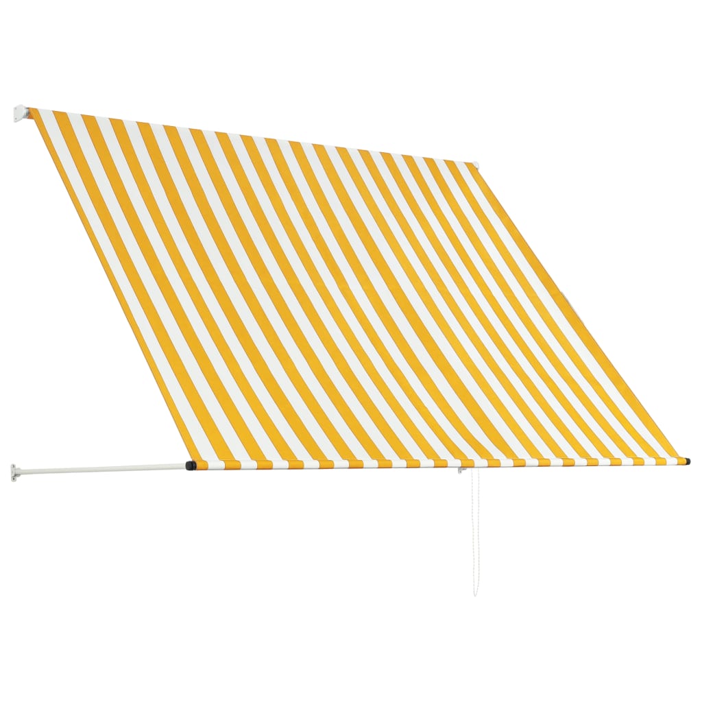 vidaXL Retractable Awning 200x150 cm Yellow and White