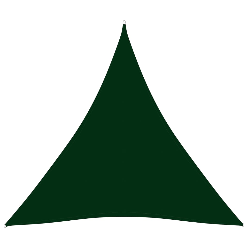 vidaXL Sunshade Sail Oxford Fabric Triangular 4x4x4 m Dark Green