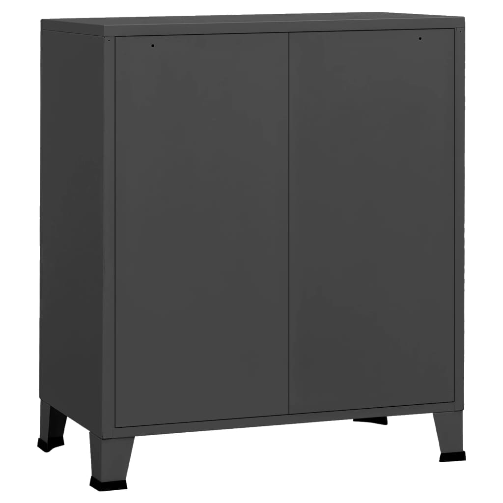 vidaXL Industrial Drawer Cabinet Anthracite 78x40x93 cm Metal