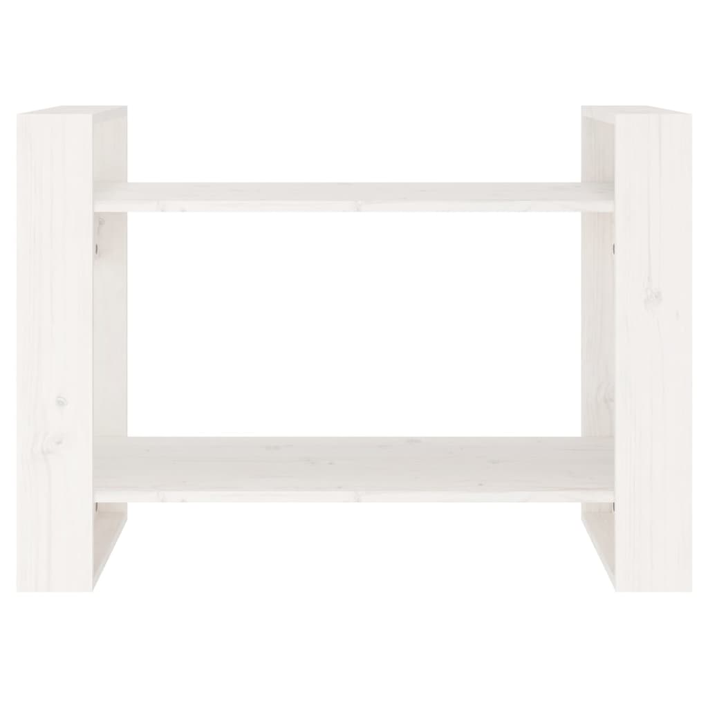 vidaXL Book Cabinet/Room Divider White 80x35x56.5 cm Solid Wood Pine
