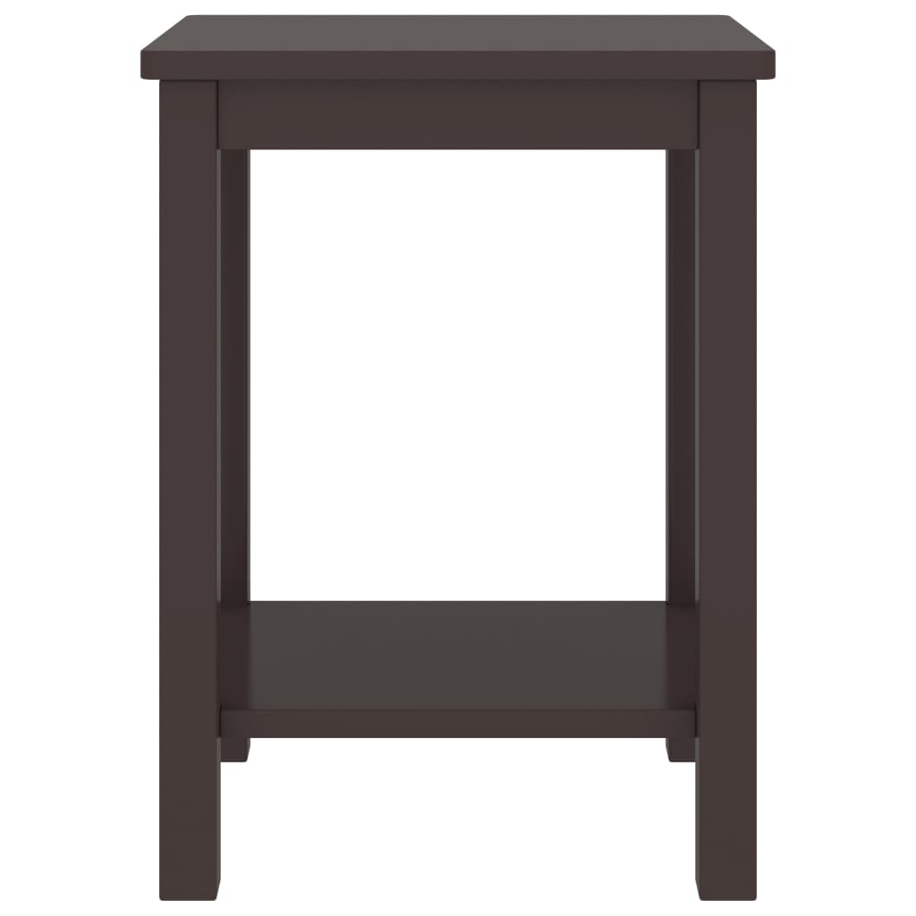 vidaXL Bedside Cabinet Dark Brown 35x30x47 cm Solid Pinewood