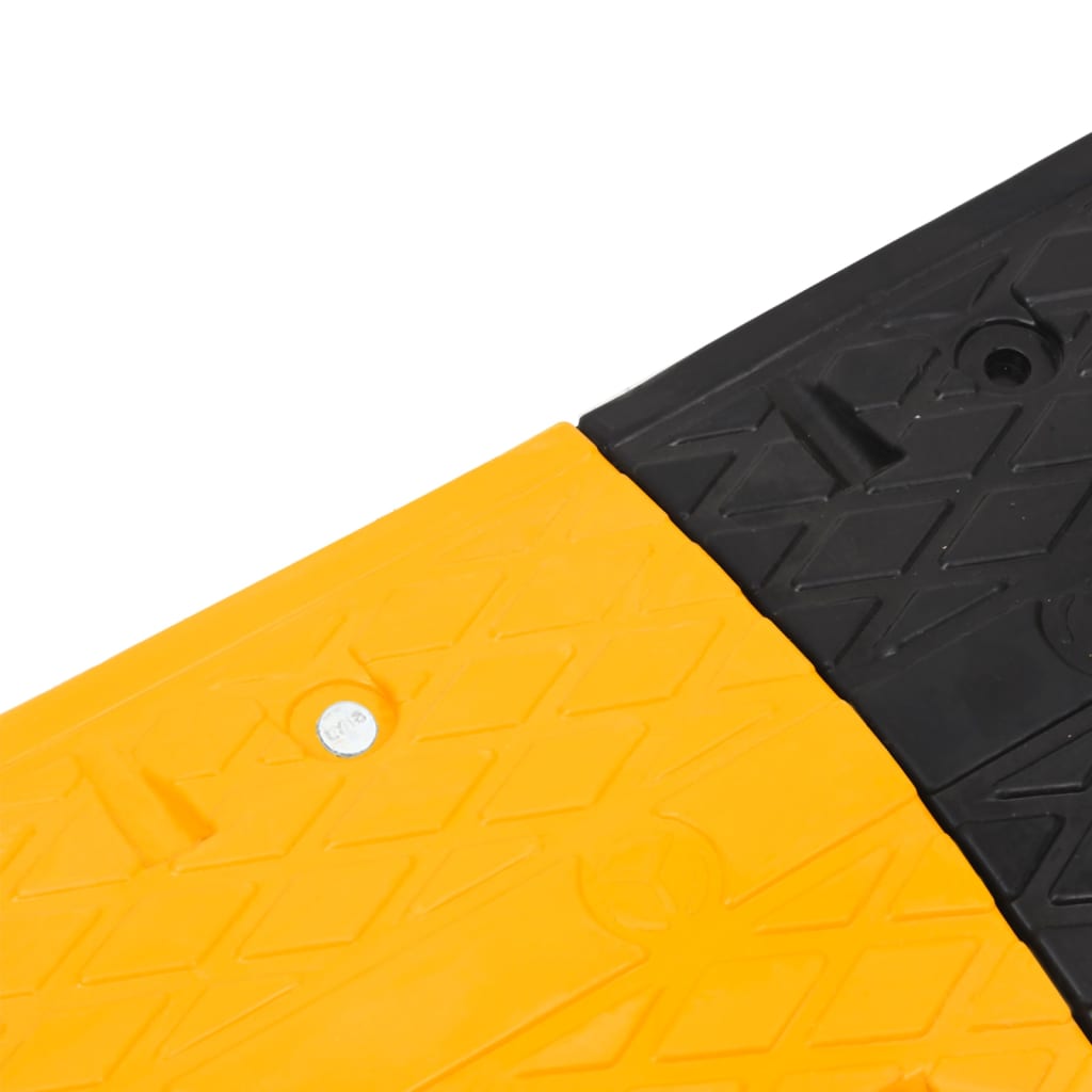 vidaXL Speed Hump Yellow&Black 97x32.5x4 cm Rubber