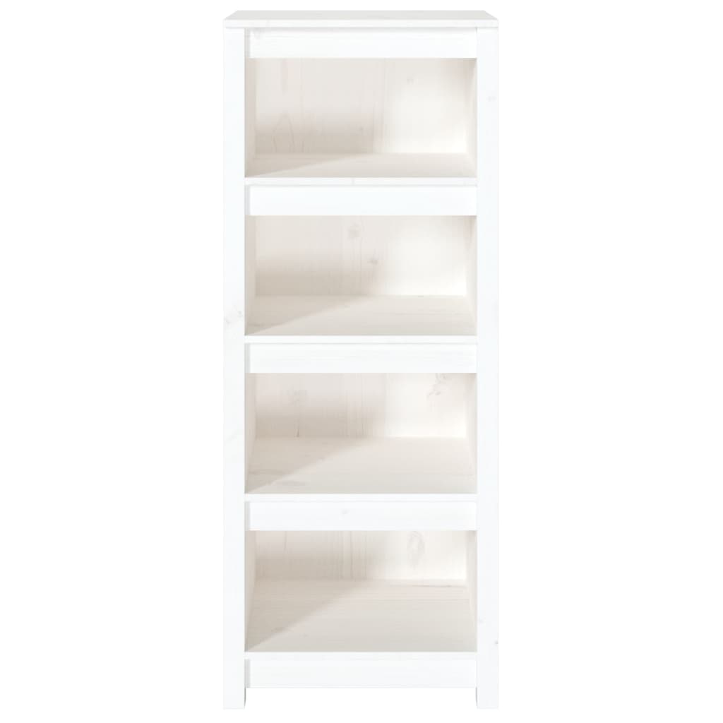 vidaXL Book Cabinet White 50x35x125.5 cm Solid Wood Pine