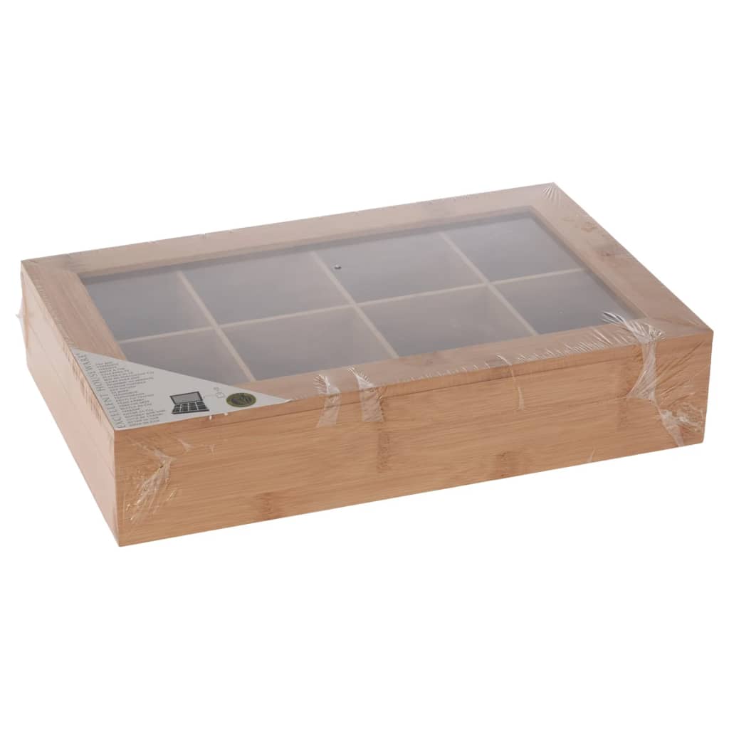 Excellent Houseware Tea Box with 8 Compartments Bamboo
