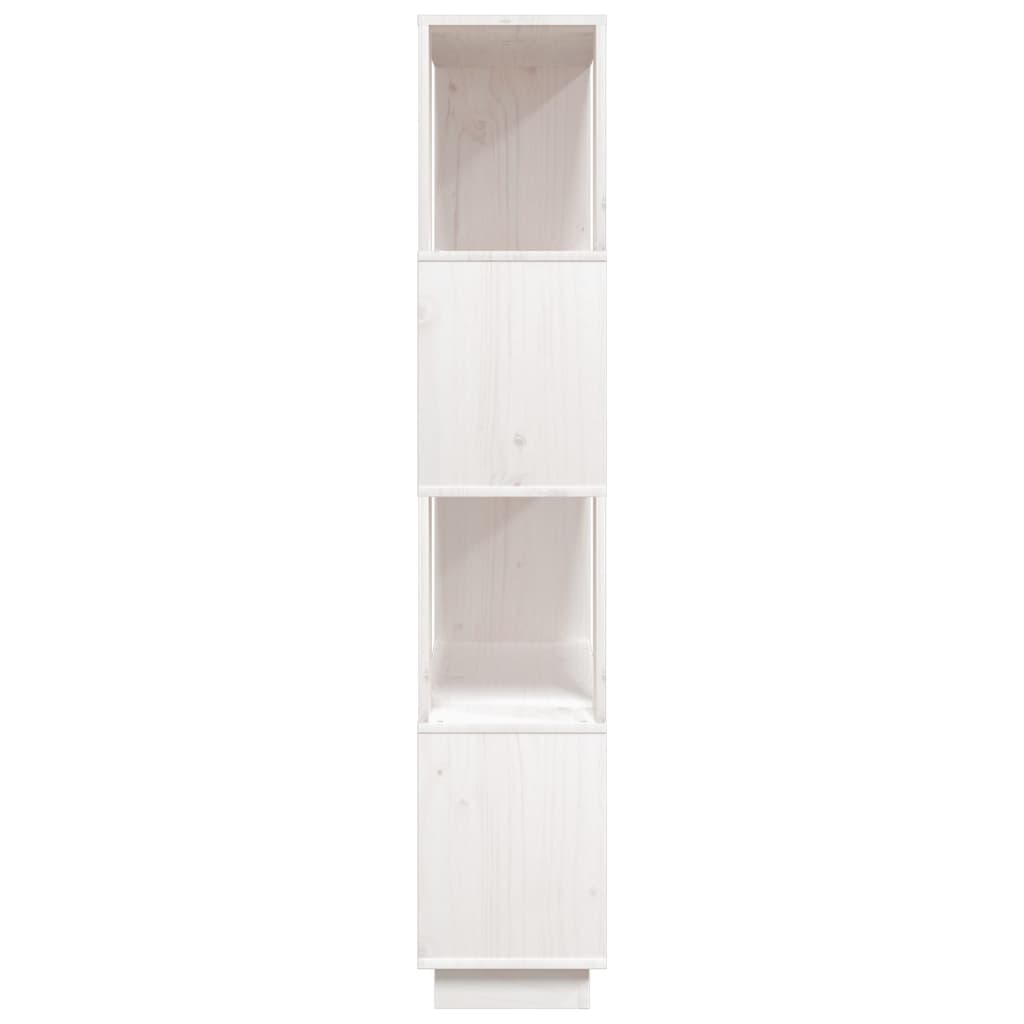 vidaXL Book Cabinet/Room Divider White 80x25x132 cm Solid Wood Pine
