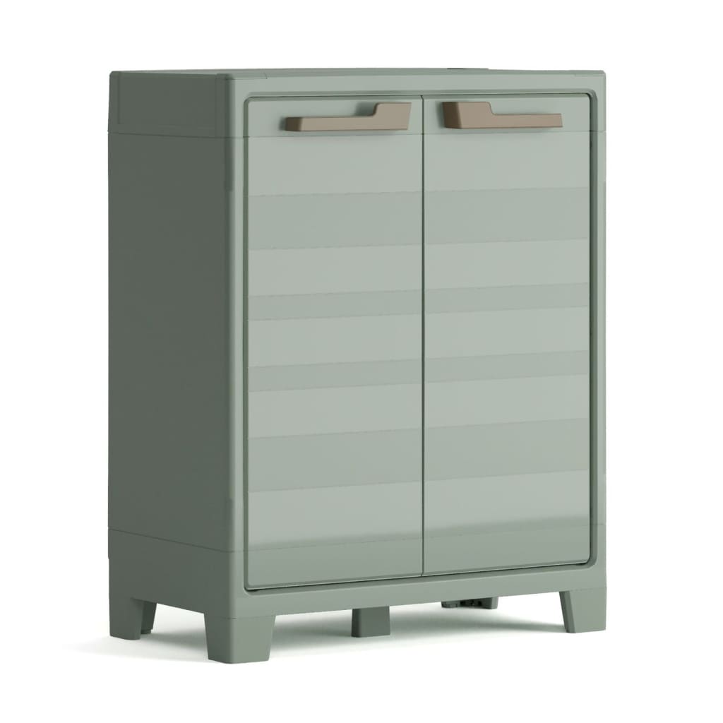 Keter Low Outdoor Storage Cabinet Planet Jade Grey