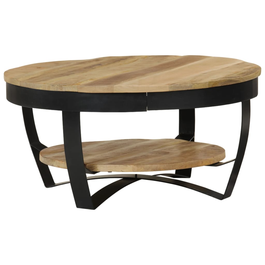 vidaXL Coffee Table Solid Rough Mango Wood 65x32 cm