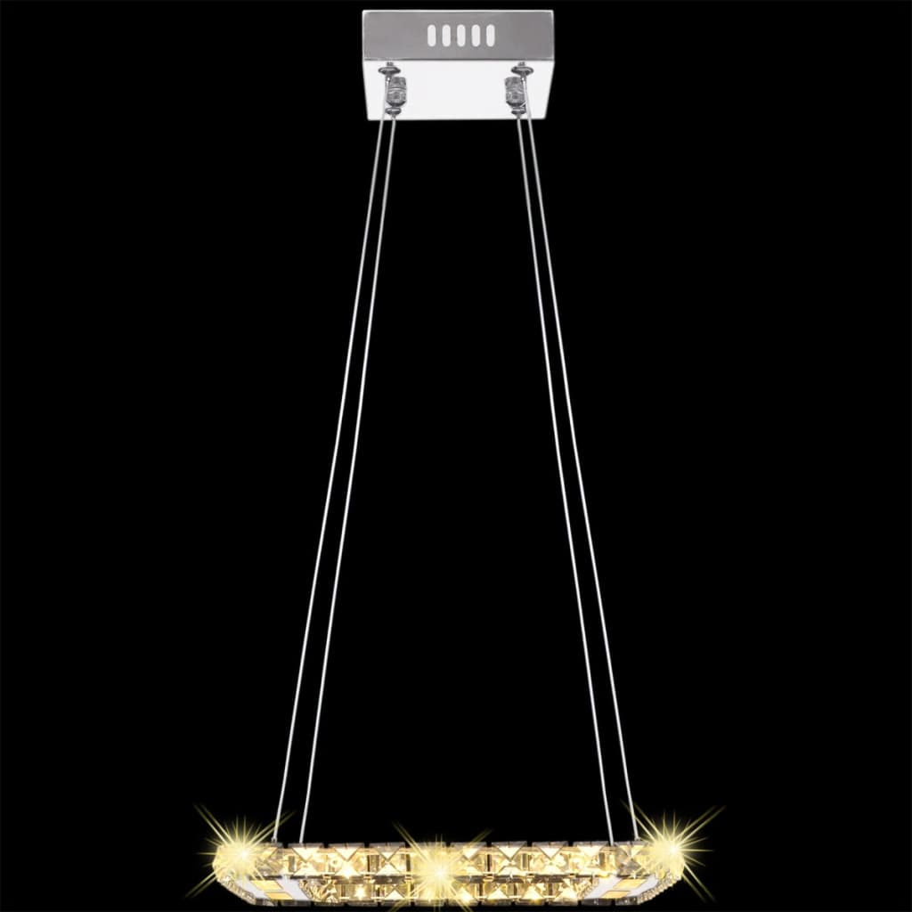 Square LED Crystal Pendant Lamp 15.4 W