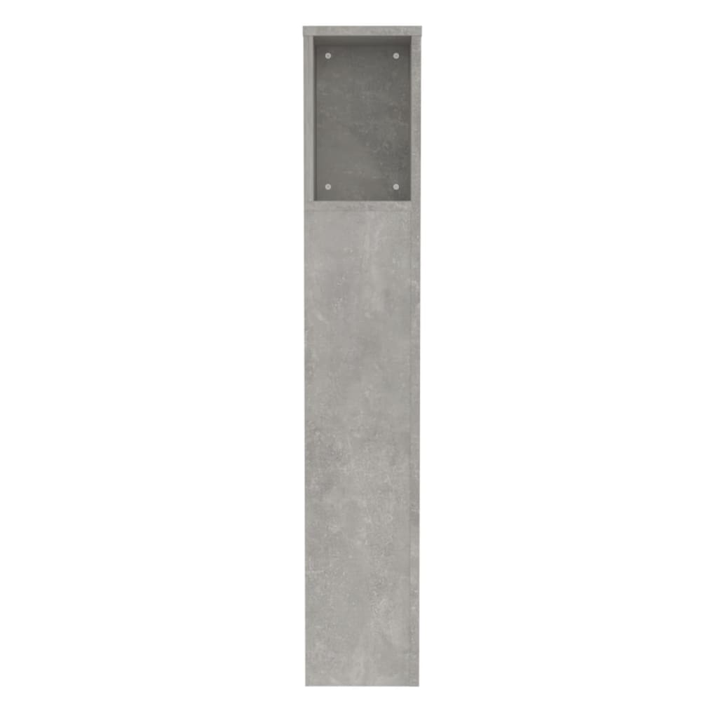 vidaXL Headboard Cabinet Concrete Grey 100x18.5x104.5 cm