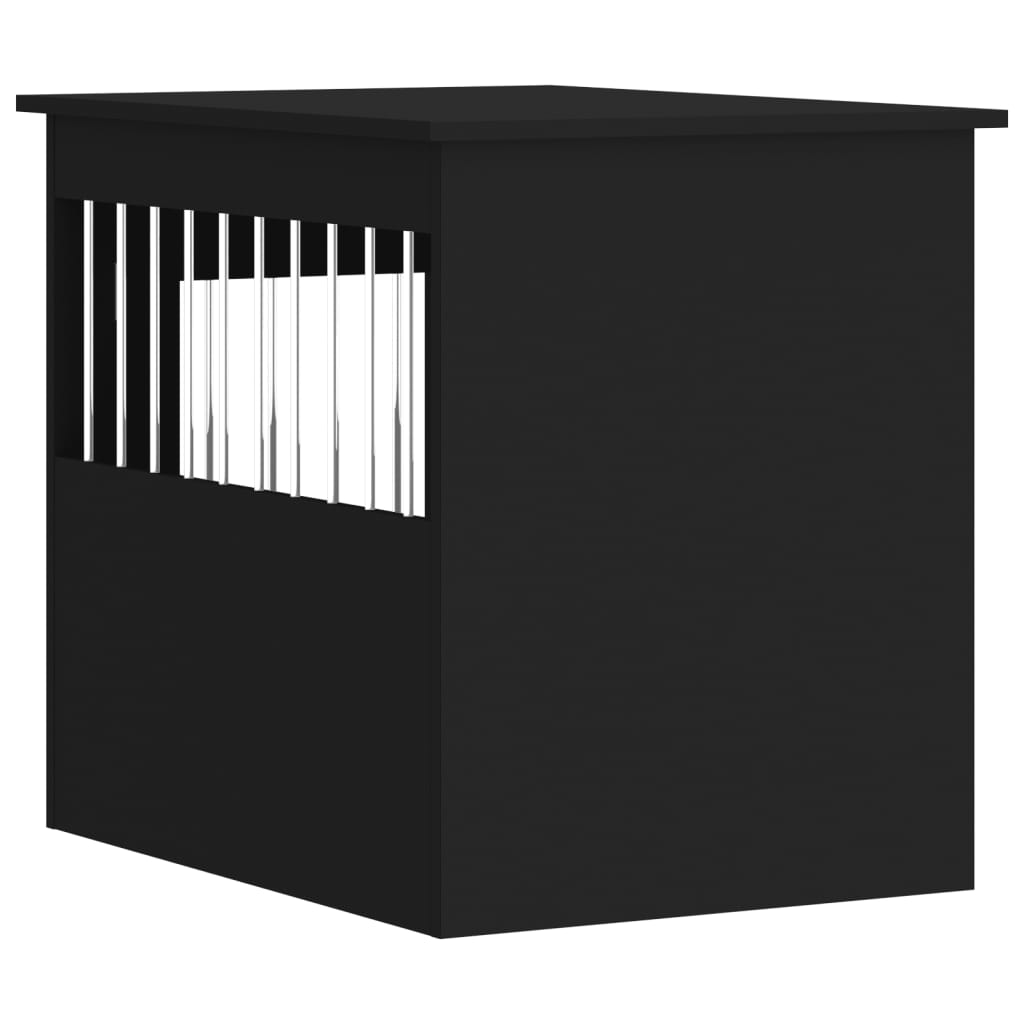 vidaXL Dog Crate Furniture Black 55x75x65 cm Engineered Wood