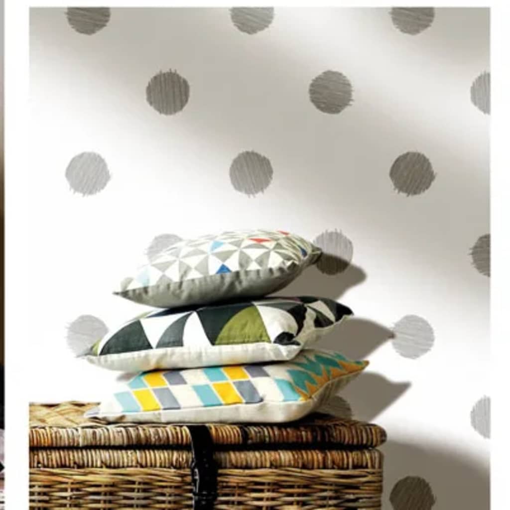 Noordwand Wallpaper Urban Friends & Coffee Dots White and Grey
