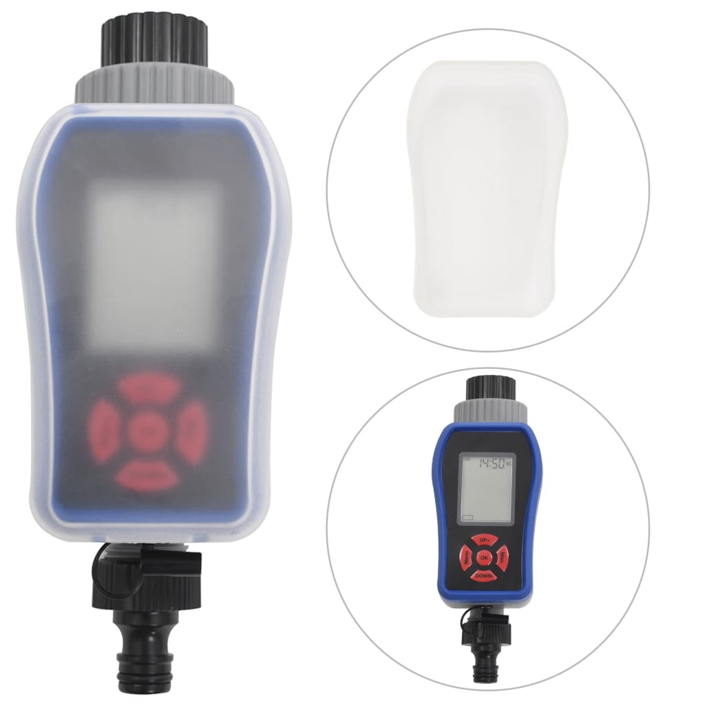 vidaXL Digital Water Timer with Single Outlet and Water Distributor