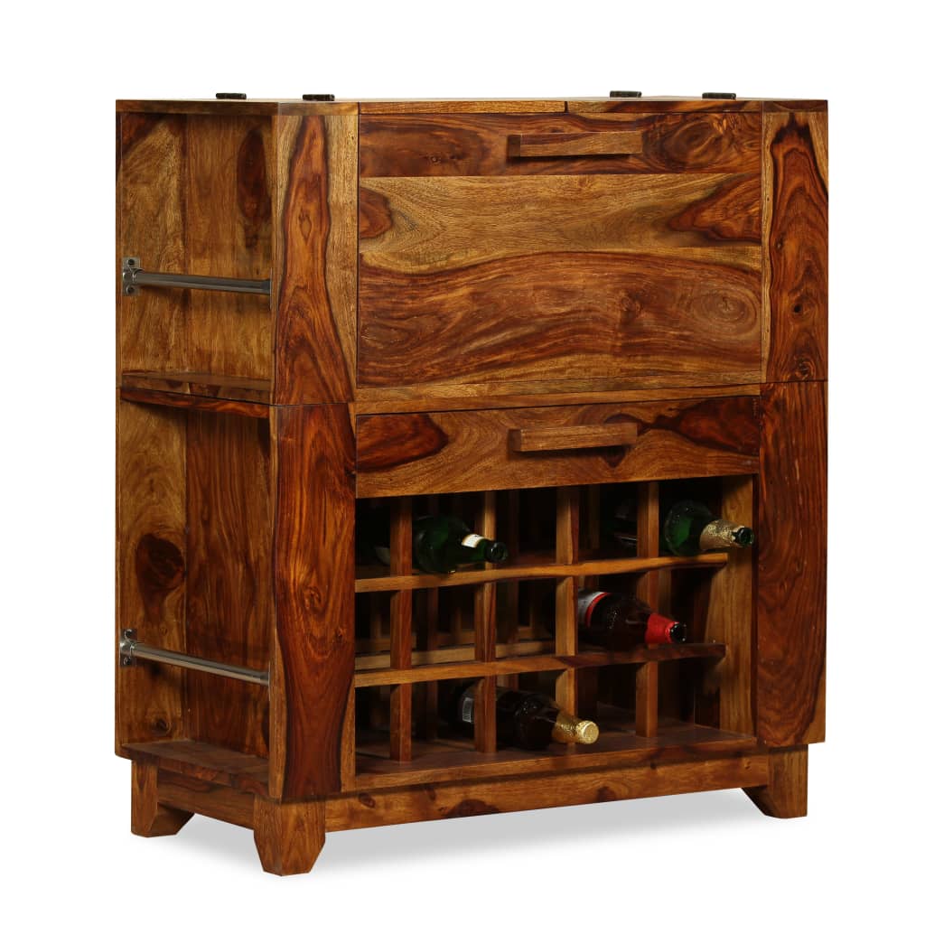 vidaXL Bar Cabinet Solid Sheesham Wood 85x40x95 cm