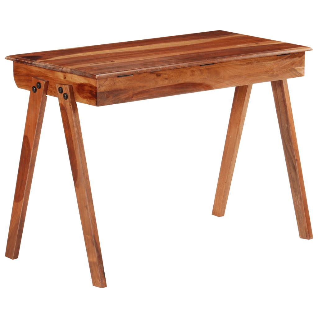 vidaXL Writing Desk with Drawer 110x50x77 cm Solid Wood Acacia