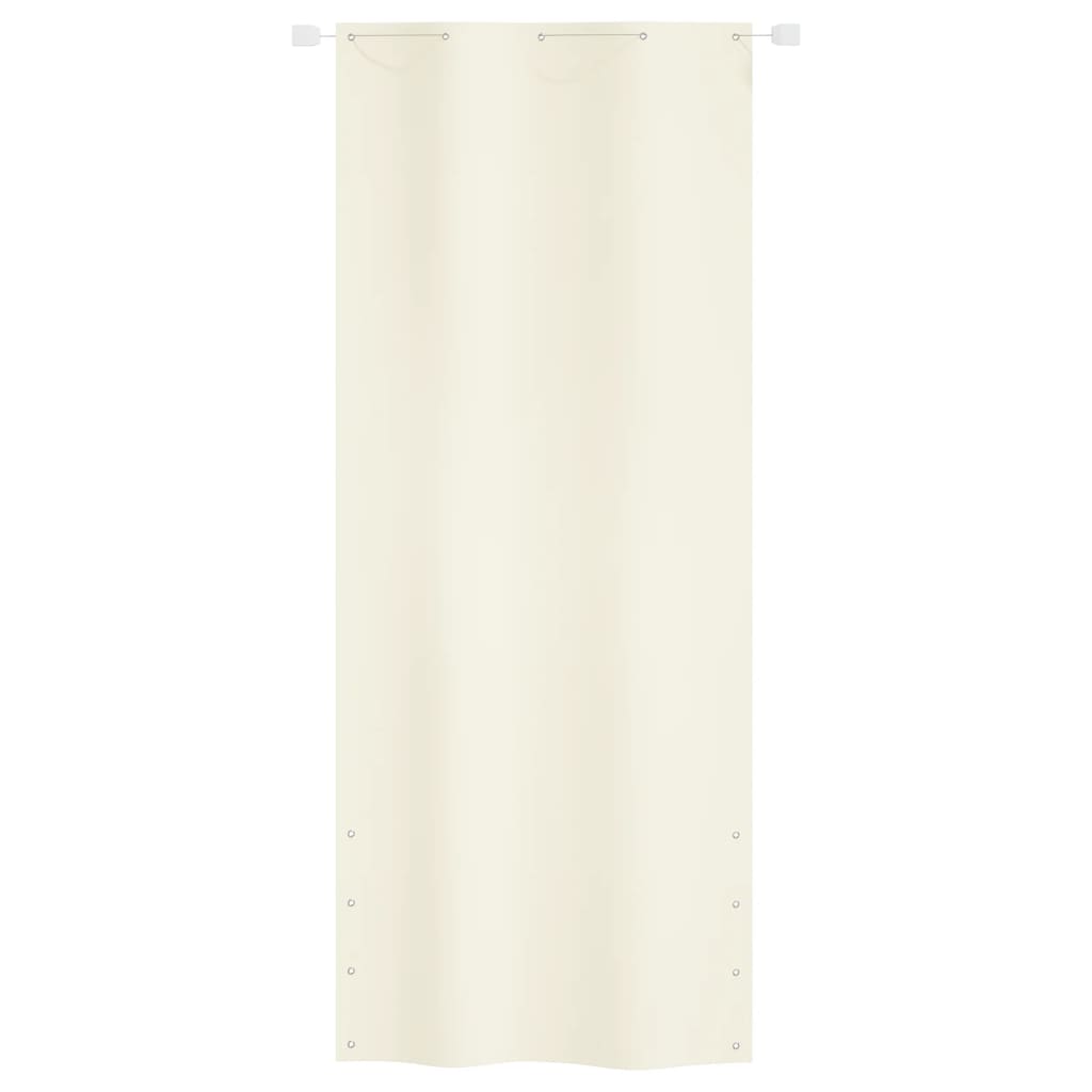 vidaXL Balcony Screen Cream 100x240 cm Oxford Fabric