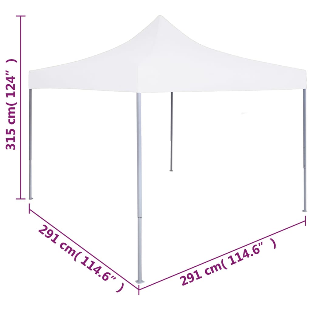 vidaXL Professional Folding Party Tent 3x3 m Steel White