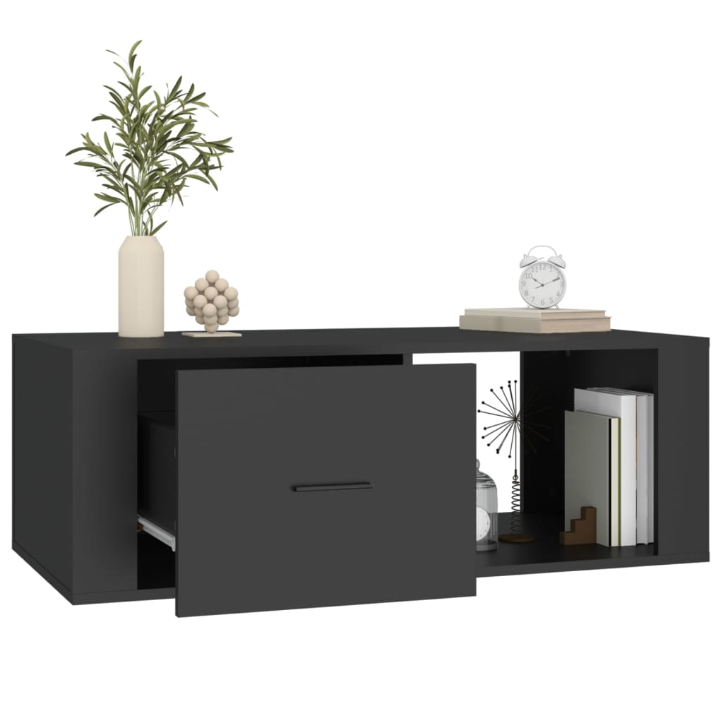 vidaXL Coffee Table Black 100x50.5x35 cm Engineered Wood