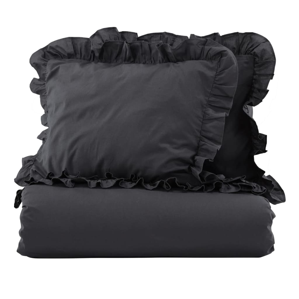 Venture Home Bed Set Levi 220x240 cm Cotton Anthracite