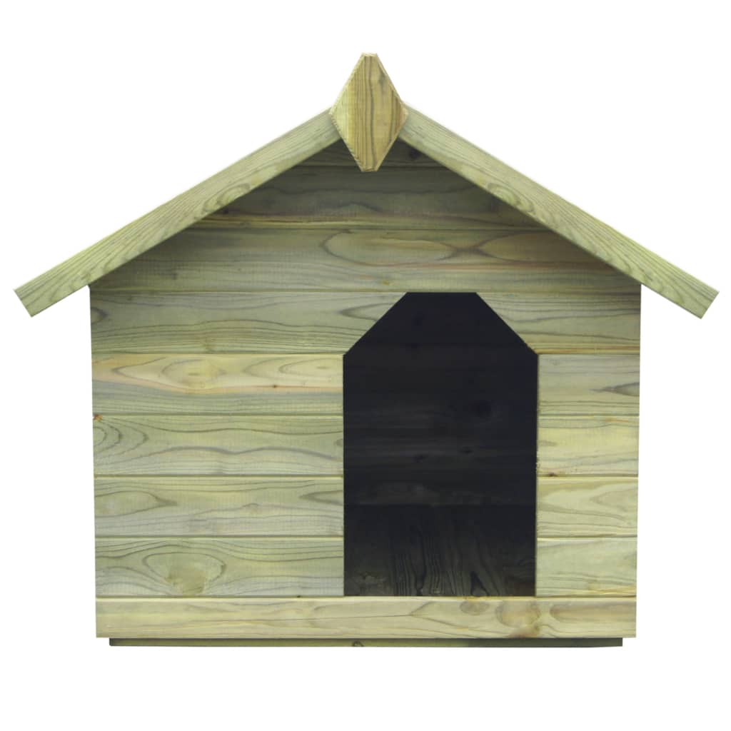 vidaXL Garden Dog House with Opening Roof Impregnated Pinewood