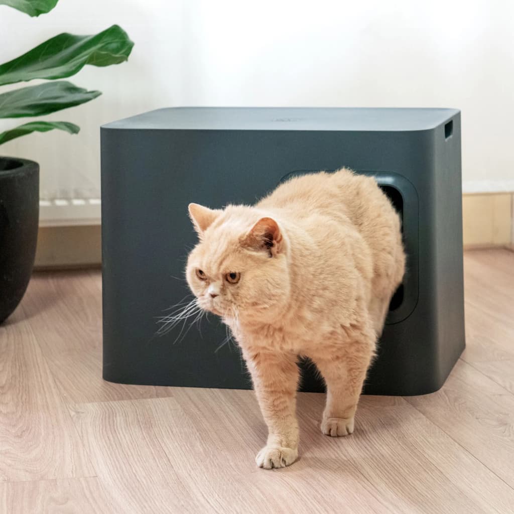 Hoopo Cat Litter Box Dome Grey