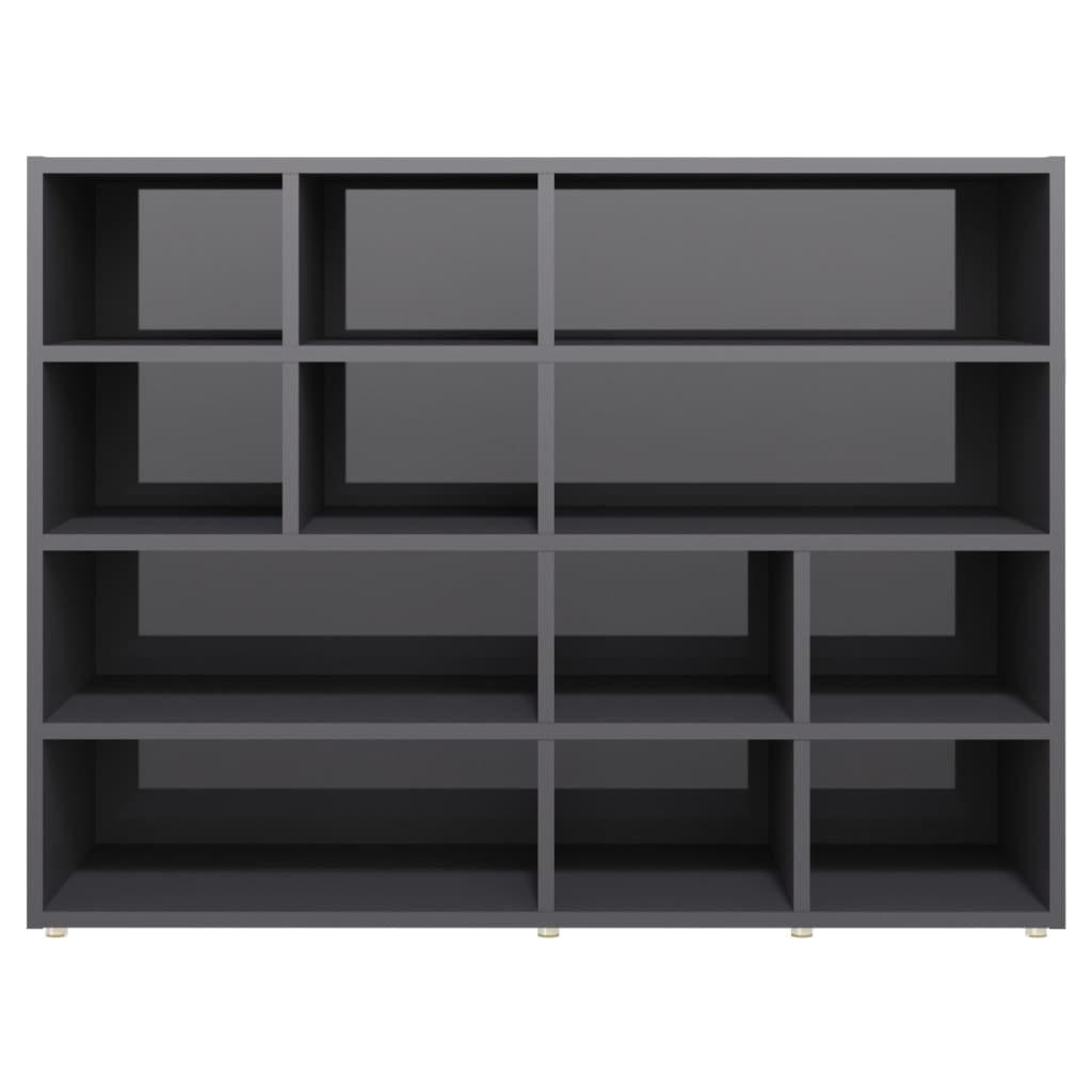 vidaXL Side Cabinet High Gloss Grey 97x32x72 cm Engineered Wood