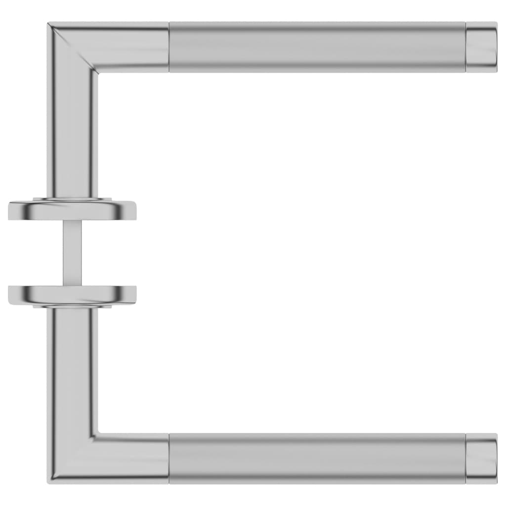 vidaXL Door Handle Set with WC Lock Stainless Steel