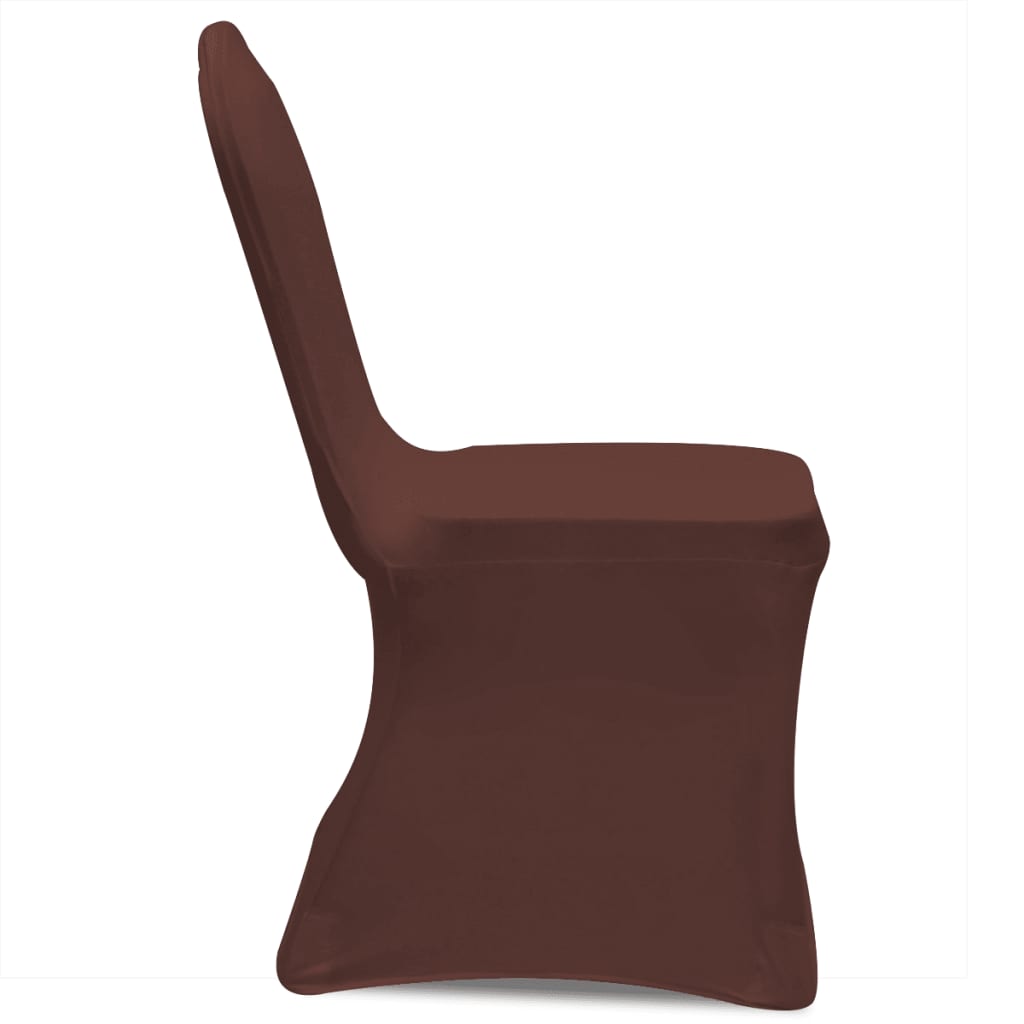 vidaXL Stretch Chair Cover 6 pcs Brown