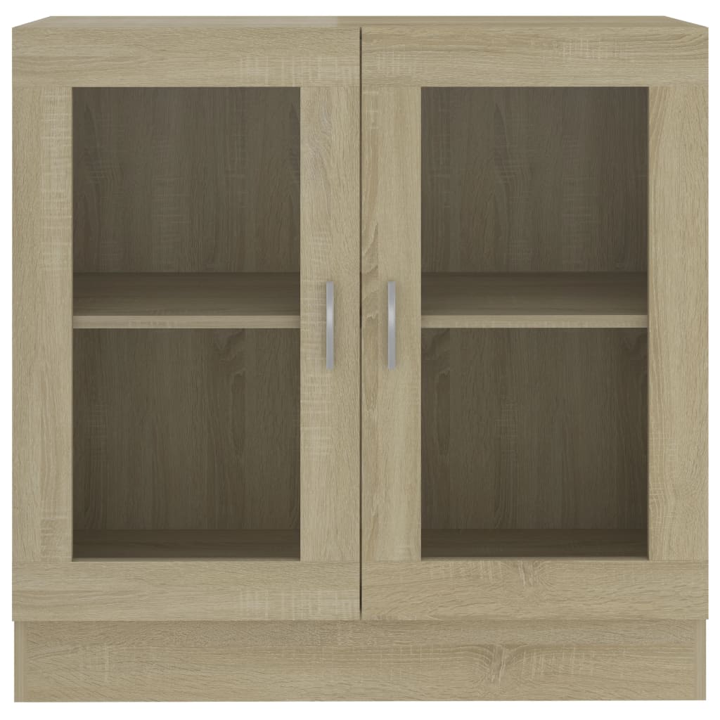 vidaXL Vitrine Cabinet Sonoma Oak 82.5x30.5x80 cm Engineered Wood